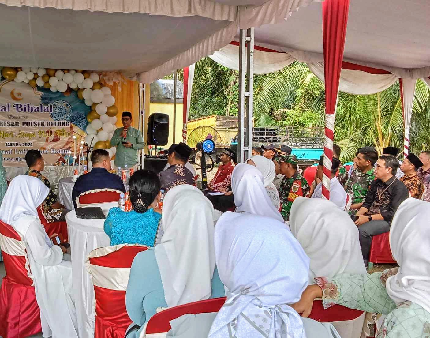 Pasca Lebaran Idul Fitri 1445 H, Polsek Betung Menggelar Halal Bihalal.