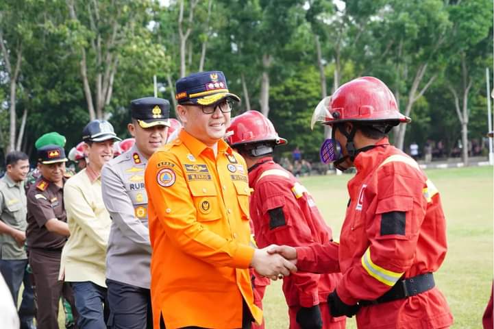 Pimpin Apel kesiapsiagaan Karhutla, Pj Bupati Banyuasin Sampaikan Arahan Menko Perekonomian RI.