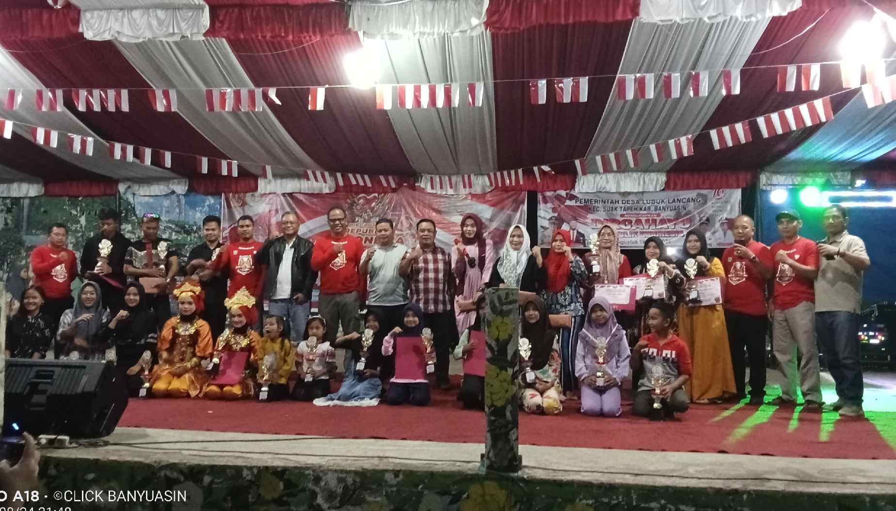 Rangkaian Kegiatan HUT RI Ke-79 Desa Lubuk Lancang Ditutup dengan Hiburan Rakyat.