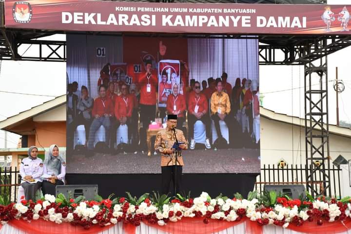Hadiri Deklarasi Paslon Bupati dan Wakil Bupati Banyuasin, Muhammad Farid: Saling Menghargai, Kunci Terciptanya Pilkada Berintegritas.
