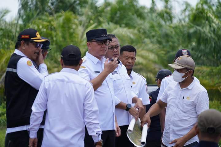 Pj Bupati Banyuasin Tinjau Langsung Lokasi Bakal Pembagunan Pabrik CCO.