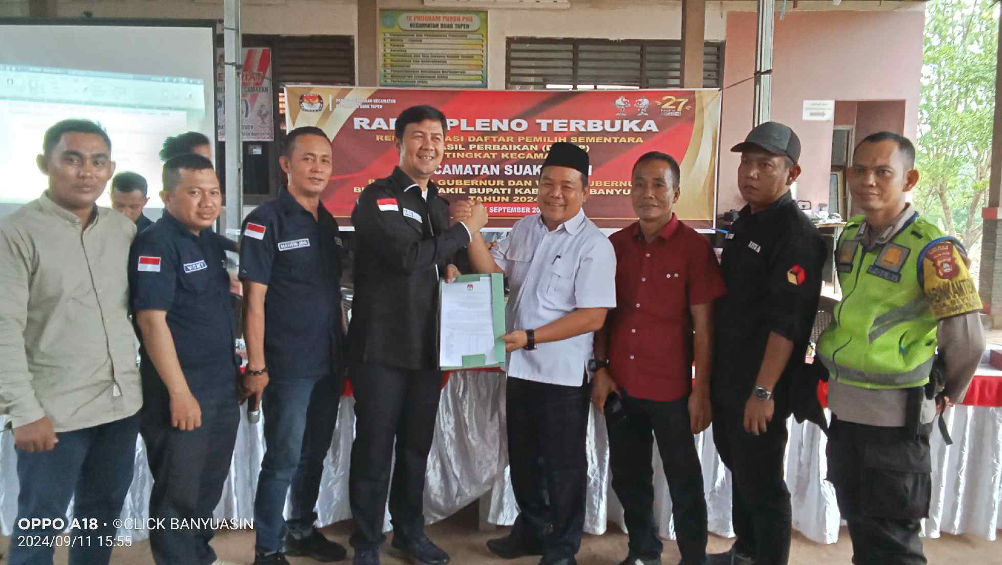 PPK Suak Tapeh Menggelar Rapat Pleno Terbuka Rekapitulasi DPSHP Tingkat Kecamatan, Ketua KPU Banyuasin Ingatkan Ini?..