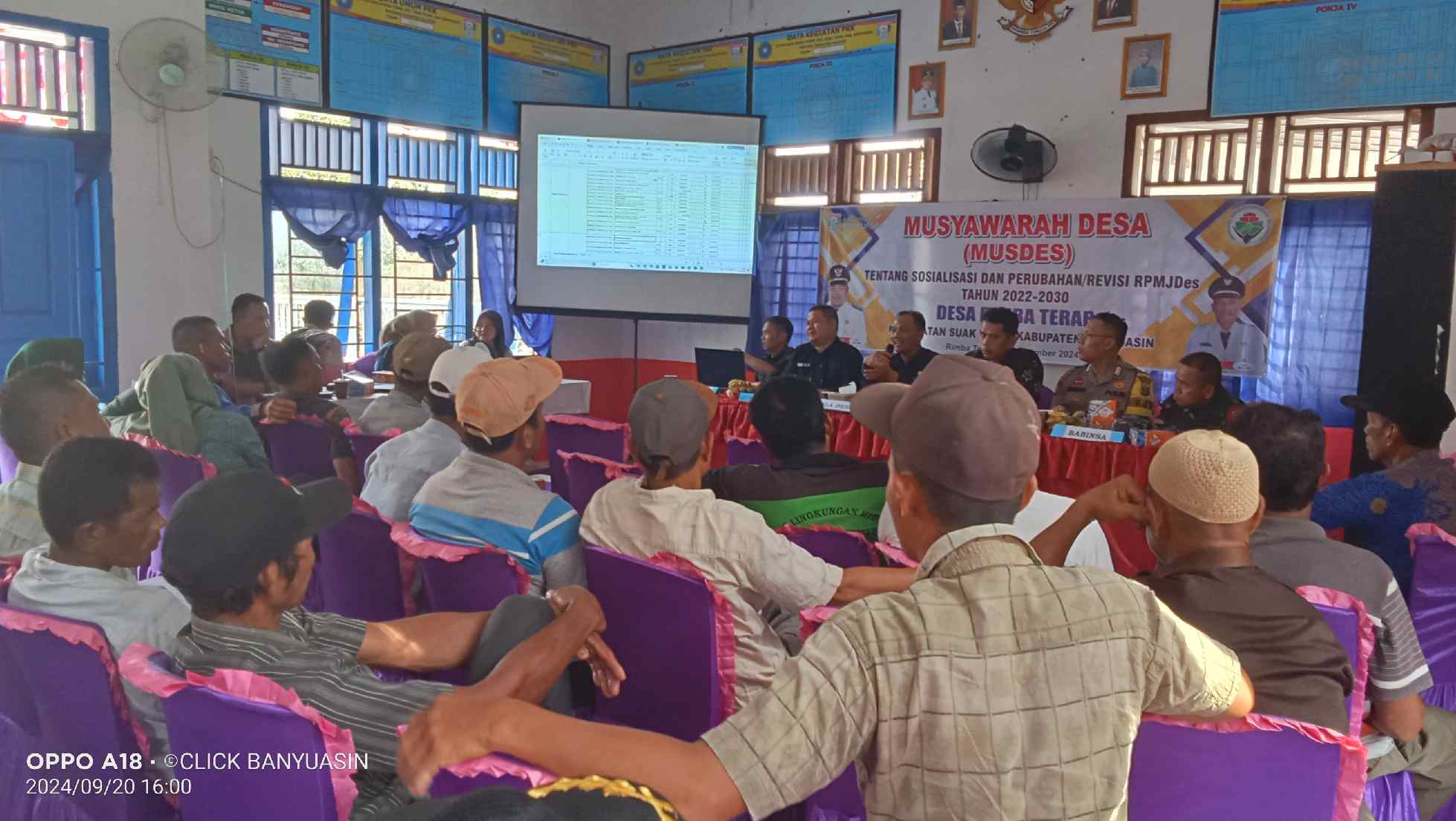 Sosialisasi UU Nomor 3 Tahun 2024, Pemerintah Desa dan BPD Rimba Terab Mengelar Musdes.