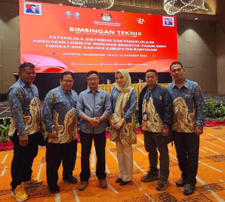 KPU Banyuasin Menggelar Bintek Tata Kelola Distribusi dan Pengelolaan Anggaran Logistik.