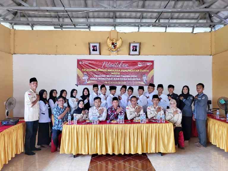 KPPS Se- Kecamatan Pulau Rimau Yang Telah Dilantik Diminta Wujudkan Pilkada Yang Luber.