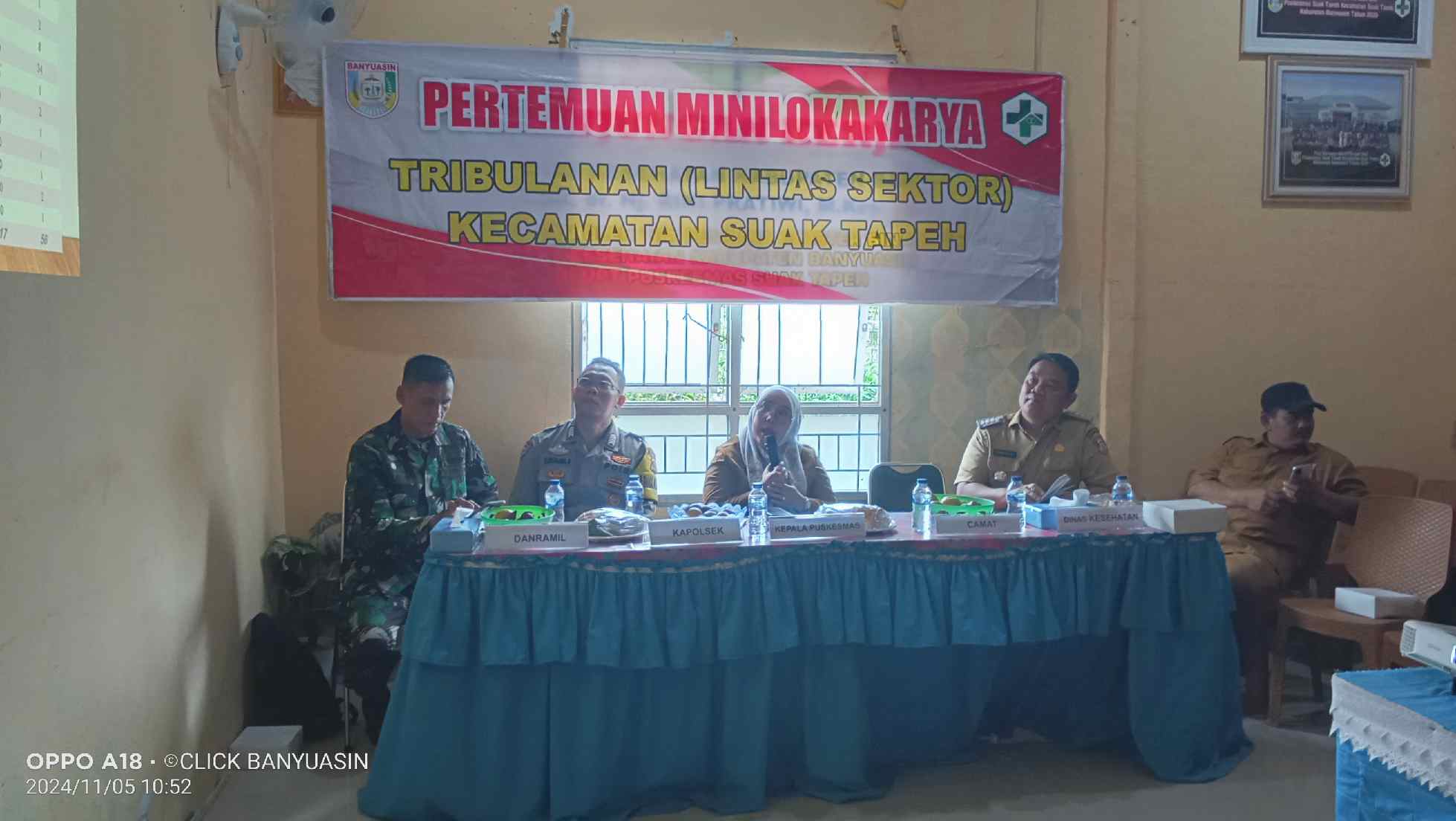 UPT Puskesmas Suak Tapeh Menggelar Minilokakarya Triwulan Ke lV Lintas Sektor Kecamatan.
