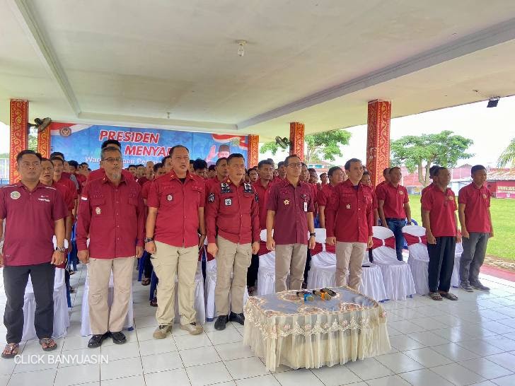 Siap Sukseskan Kegiatan Presiden Menyapa WBP, Lapas Banyuasin Ikuti Geladi Bersih yang Kedua.