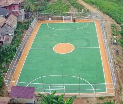 Gebrakan Akhir Tahun! Pemdes Tanjung Laut Bangun Lapangan Futsal Bertaraf Nasional