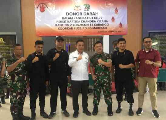 Sinergi Kemanusiaan: Pegawai Lapas Kelas IIA Banyuasin Ikuti Donor Darah Bersama Yonzikon Langkan
