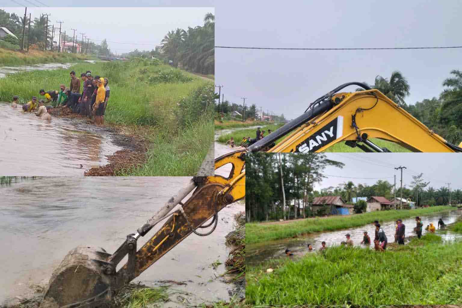 Gotong Royong Warga Desa Songo Makmur Atasi Banjir: Harapan di Tengah Duka