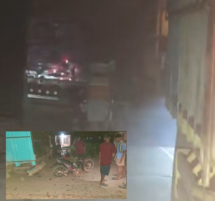 Truk Sawit Parkir di Badan Jalan, Kecelakaan Terjadi di Pulau Rimau