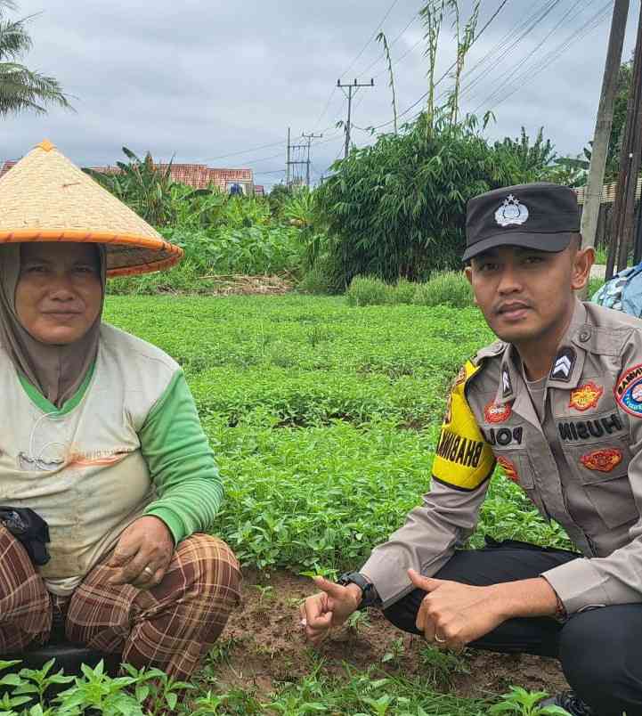Optimalkan Pekarangan, Briptu M Husein Dorong Warga Dukung Ketahanan Pangan