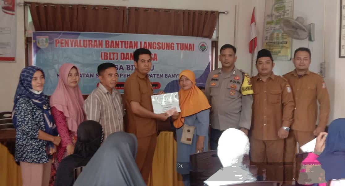 Pemdes Biyuku Salurkan BLT Dana Desa Empat Bulan kepada 15 KPM