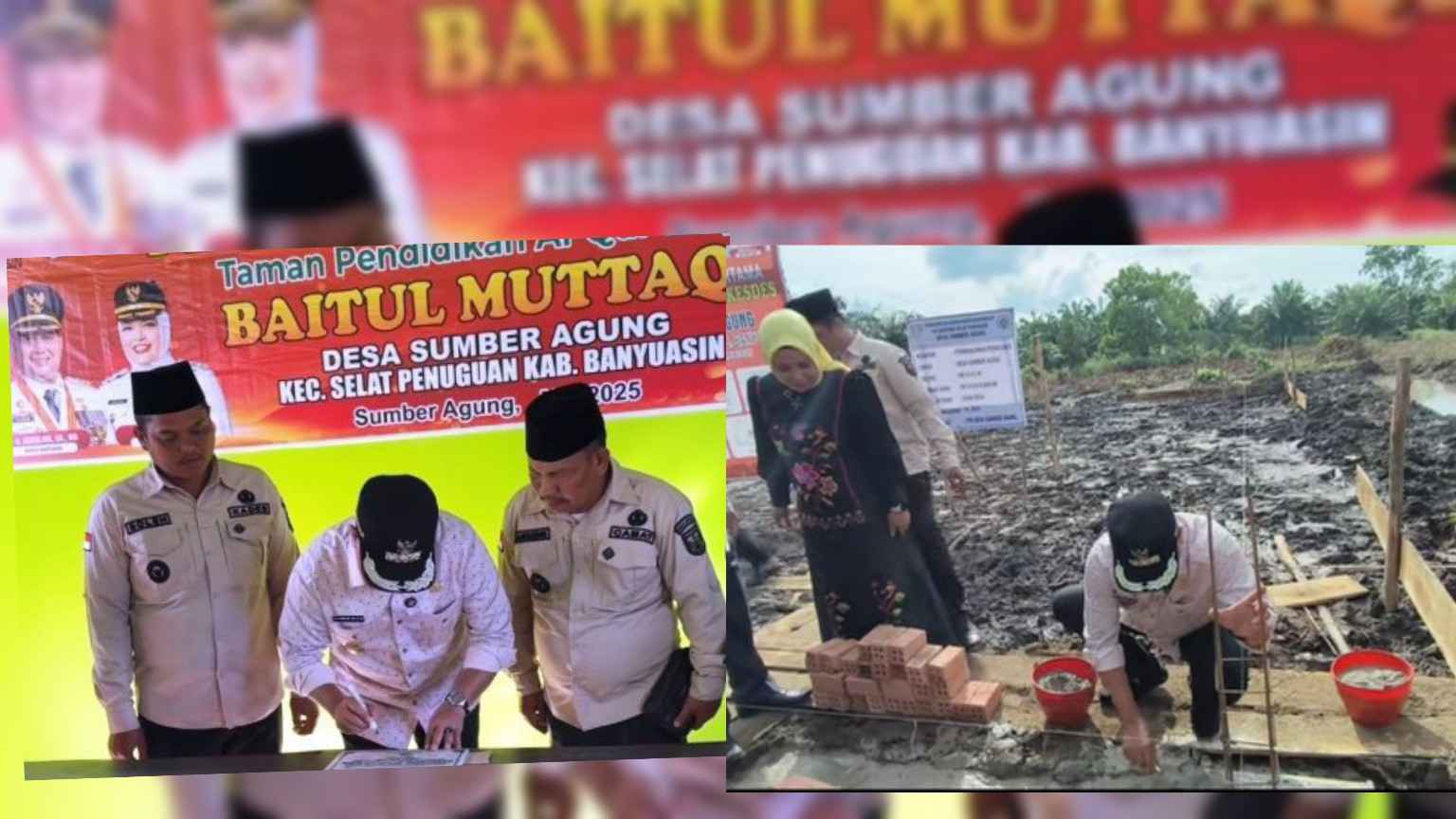Bupati Banyuasin Bawa Angin Segar ke Sumber Agung: Puskesdes Dibangun, Gedung TPA Diresmikan