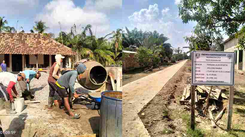 Transparan dan Produktif, Desa Songo Makmur Maksimalkan Dana Desa untuk Infrastruktur Jalan